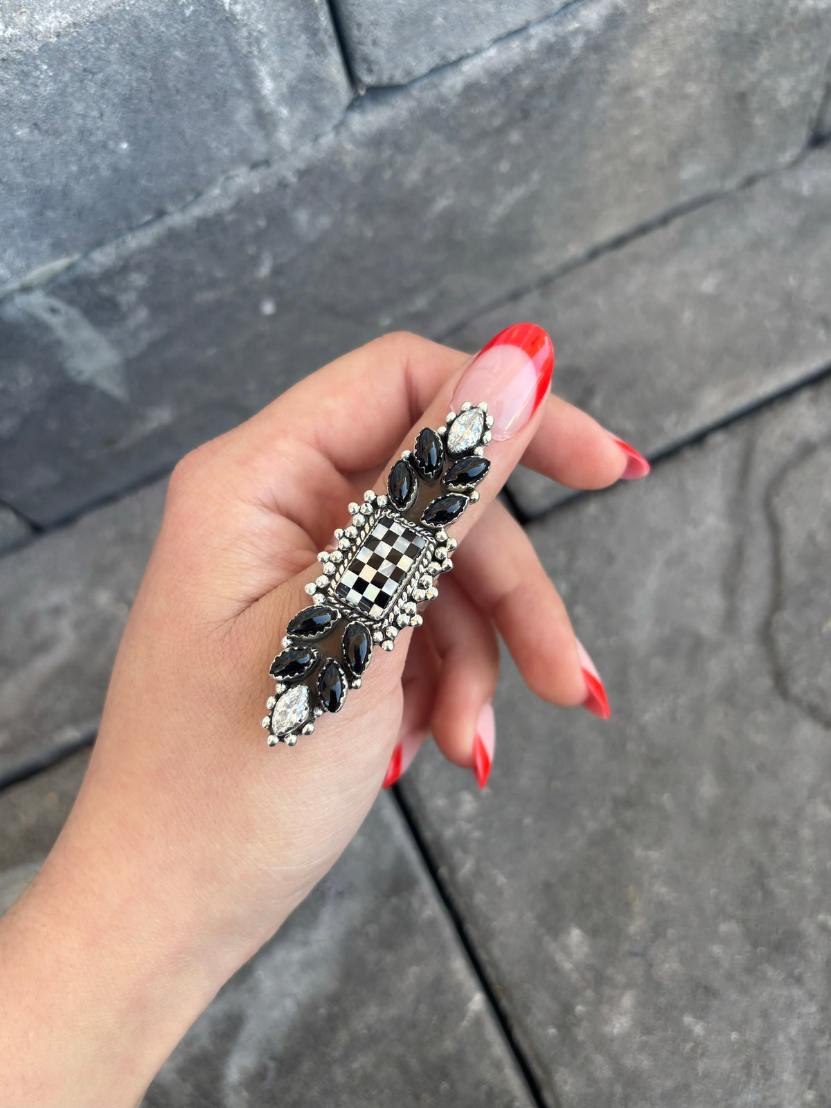 Checkmate Stone Ring | PREORDER NOW OPEN-Crawler Rings-Krush Kandy, Women's Online Fashion Boutique Located in Phoenix, Arizona (Scottsdale Area)