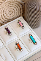 Long Bar Concho Studded Ring-Bar Rings-Krush Kandy, Women's Online Fashion Boutique Located in Phoenix, Arizona (Scottsdale Area)
