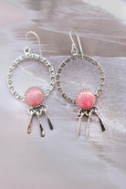 Sunny Stamped Stone Fringe Earrings PREORDER-Drop Earrings-Krush Kandy, Women's Online Fashion Boutique Located in Phoenix, Arizona (Scottsdale Area)