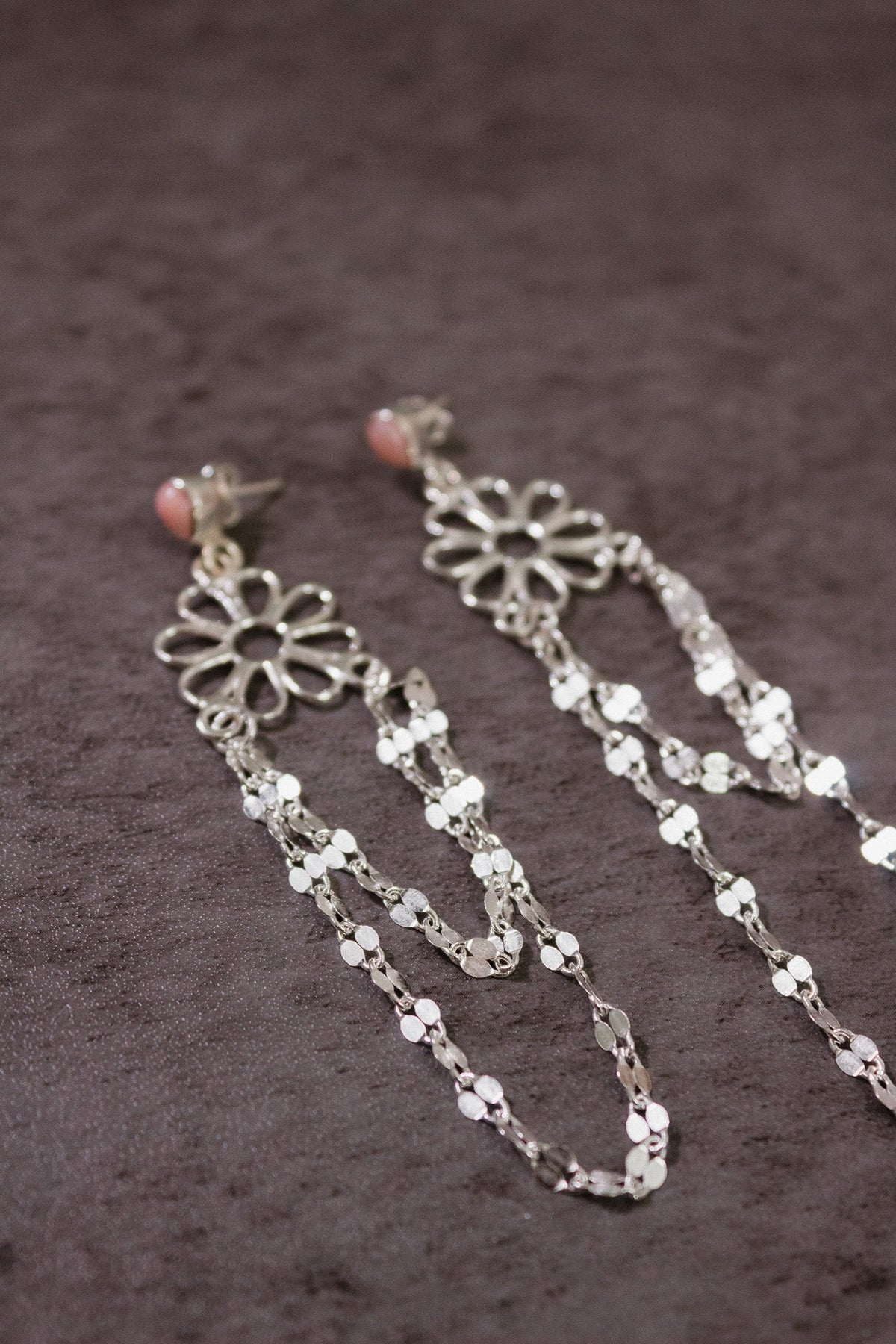 Stone Delight Chain Earrings-Stud Earrings-Krush Kandy, Women's Online Fashion Boutique Located in Phoenix, Arizona (Scottsdale Area)
