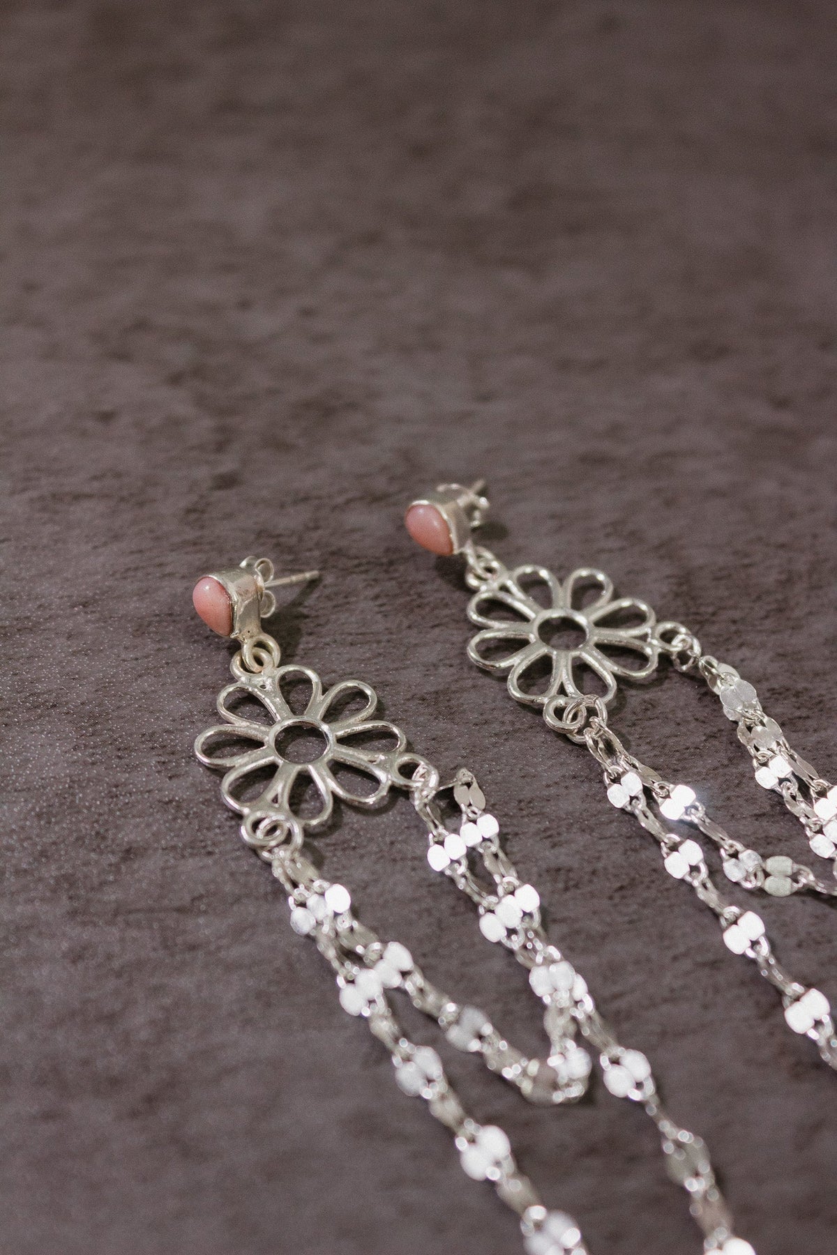 Stone Delight Chain Earrings-Stud Earrings-Krush Kandy, Women's Online Fashion Boutique Located in Phoenix, Arizona (Scottsdale Area)