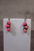 Three Stone Cluster Earrings-Stud Earrings-Krush Kandy, Women's Online Fashion Boutique Located in Phoenix, Arizona (Scottsdale Area)