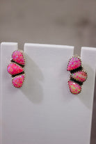 Three Stone Cluster Earrings-Stud Earrings-Krush Kandy, Women's Online Fashion Boutique Located in Phoenix, Arizona (Scottsdale Area)