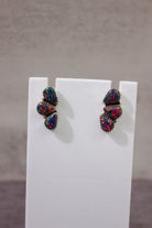 Three Stone Cluster Earrings-Stud Earrings-Krush Kandy, Women's Online Fashion Boutique Located in Phoenix, Arizona (Scottsdale Area)