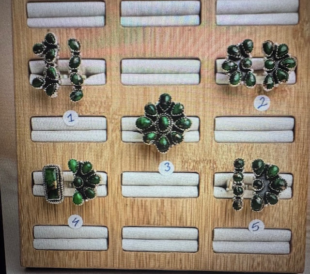 Irish Green Dahlia Rings sno 26-Rings-Krush Kandy, Women's Online Fashion Boutique Located in Phoenix, Arizona (Scottsdale Area)