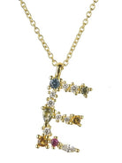 Dainty Initial Cubic Zirconia Necklace-Necklaces-Krush Kandy, Women's Online Fashion Boutique Located in Phoenix, Arizona (Scottsdale Area)