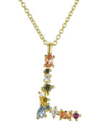 Dainty Initial Cubic Zirconia Necklace-Necklaces-Krush Kandy, Women's Online Fashion Boutique Located in Phoenix, Arizona (Scottsdale Area)