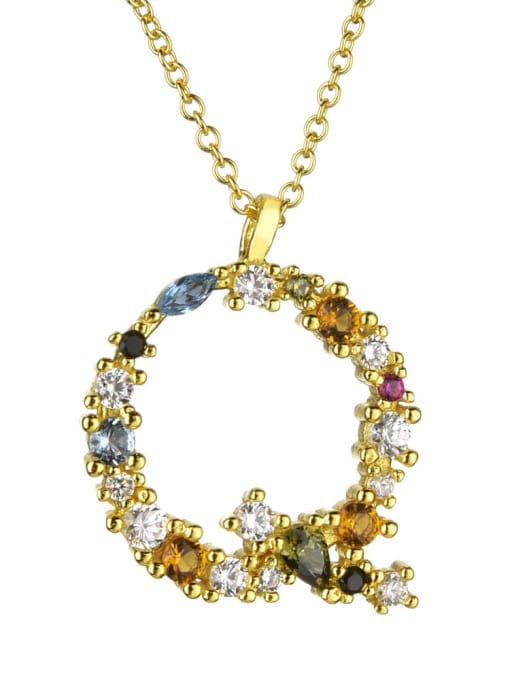 Dainty Initial Cubic Zirconia Necklace-Necklaces-Krush Kandy, Women's Online Fashion Boutique Located in Phoenix, Arizona (Scottsdale Area)