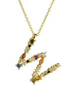 Dainty Initial Cubic Zirconia Necklace-Necklaces-Krush Kandy, Women's Online Fashion Boutique Located in Phoenix, Arizona (Scottsdale Area)