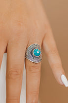 Tell Me A Story Turquoise Ring-Band Rings-Krush Kandy, Women's Online Fashion Boutique Located in Phoenix, Arizona (Scottsdale Area)