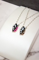 Checkered Lightning Bolt Stone Cluster Necklace MADE TO ORDER-Chain Necklaces-Krush Kandy, Women's Online Fashion Boutique Located in Phoenix, Arizona (Scottsdale Area)