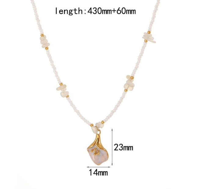 Pearl Geometric Beaded Necklace-Jewelry-Krush Kandy, Women's Online Fashion Boutique Located in Phoenix, Arizona (Scottsdale Area)
