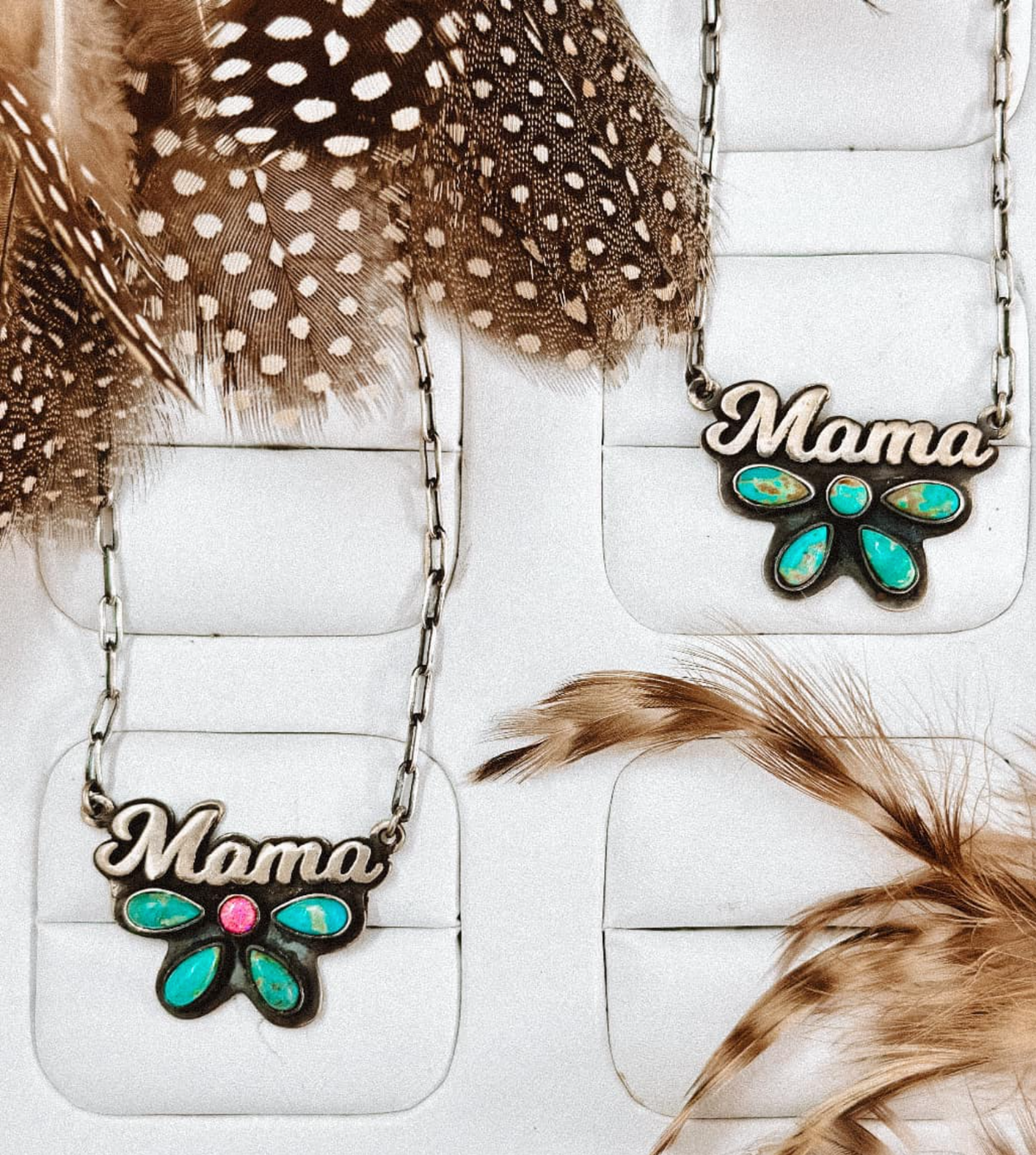 Mama Sterling Silver & Stone Necklace-Chain Necklaces-Krush Kandy, Women's Online Fashion Boutique Located in Phoenix, Arizona (Scottsdale Area)
