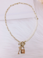 Pearl Key Trend Beaded Necklace-Jewelry-Krush Kandy, Women's Online Fashion Boutique Located in Phoenix, Arizona (Scottsdale Area)