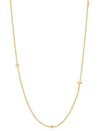 Cubic Zirconia Letter Minimalist Necklace-Necklaces-Krush Kandy, Women's Online Fashion Boutique Located in Phoenix, Arizona (Scottsdale Area)
