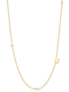 Cubic Zirconia Letter Minimalist Necklace-Necklaces-Krush Kandy, Women's Online Fashion Boutique Located in Phoenix, Arizona (Scottsdale Area)