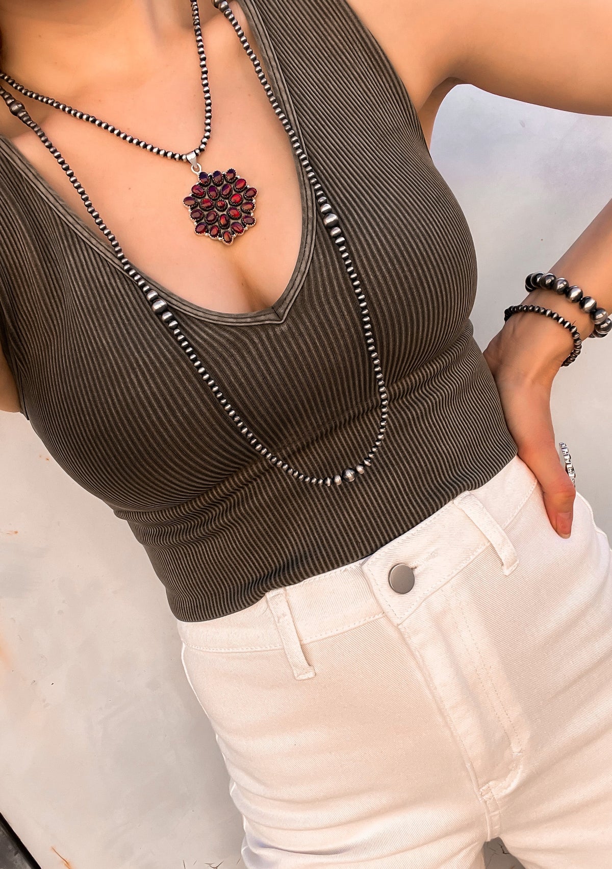 MADE TO ORDER Wild West Graduated Desert Pearl Necklace-Beaded Necklaces-Krush Kandy, Women's Online Fashion Boutique Located in Phoenix, Arizona (Scottsdale Area)