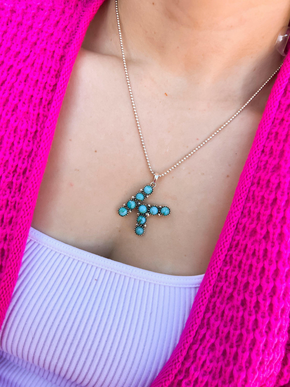 Sign Here Initial Stone Pendant More Stones Part 2 | Pre-Order-Chain Necklaces-Krush Kandy, Women's Online Fashion Boutique Located in Phoenix, Arizona (Scottsdale Area)